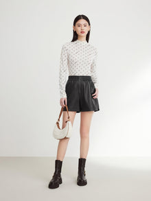 Wool Jacquard Sweater | Beige