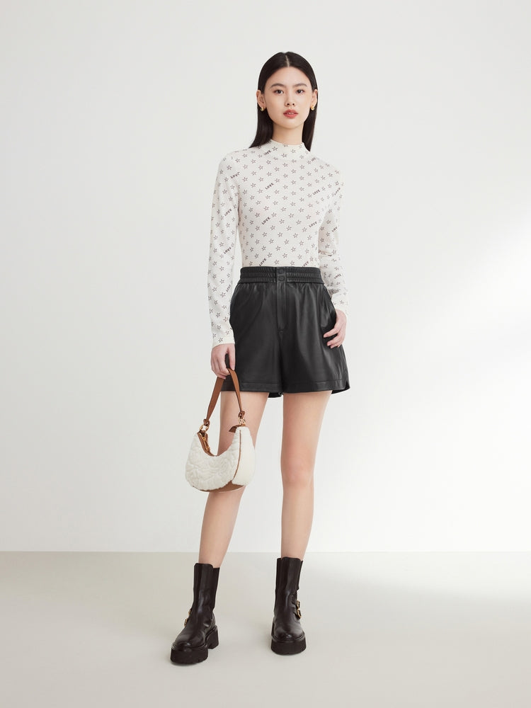 Wool Jacquard Sweater | Beige