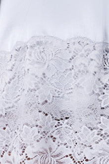 The Silk Lace Robe By GINIA In Silver