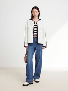 Parisian-Style Cotton Jacket | White