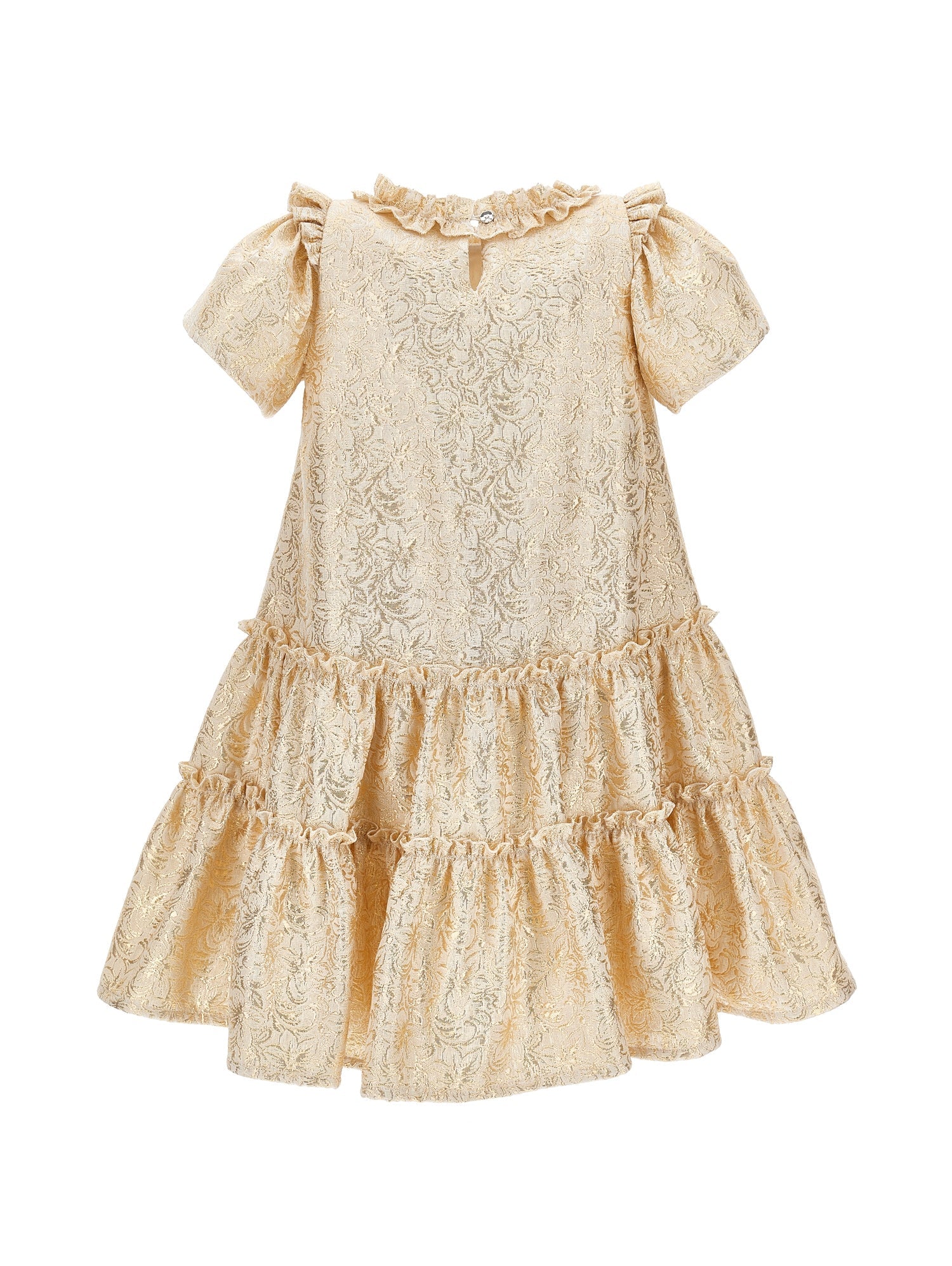 Girls | Lurex Brocade Dress | Gold