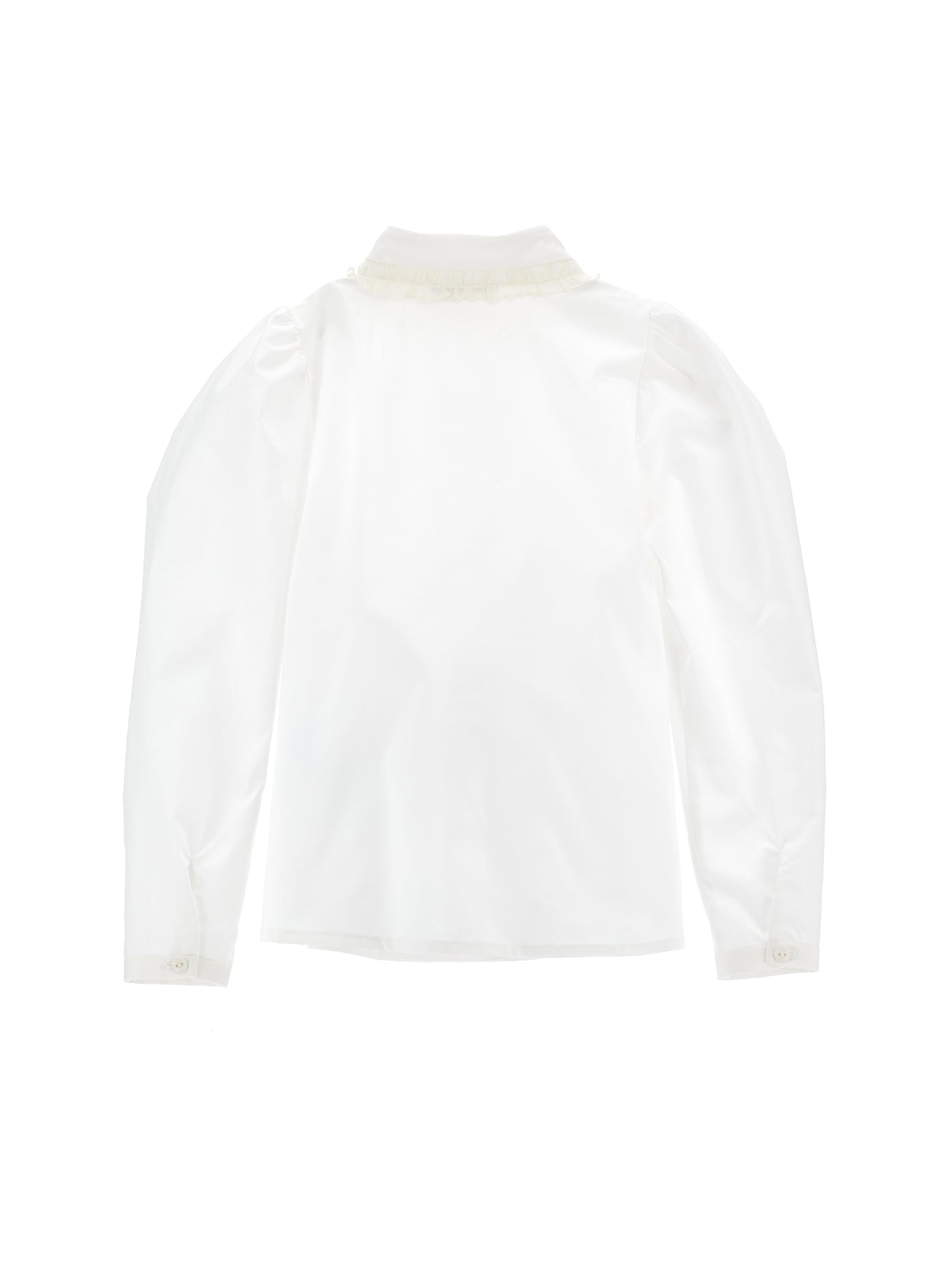 Girls | Cotton Shirt With Trim | Cream