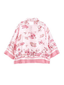 Girls | Butterfly Satin Shirt | FairyTale Pink