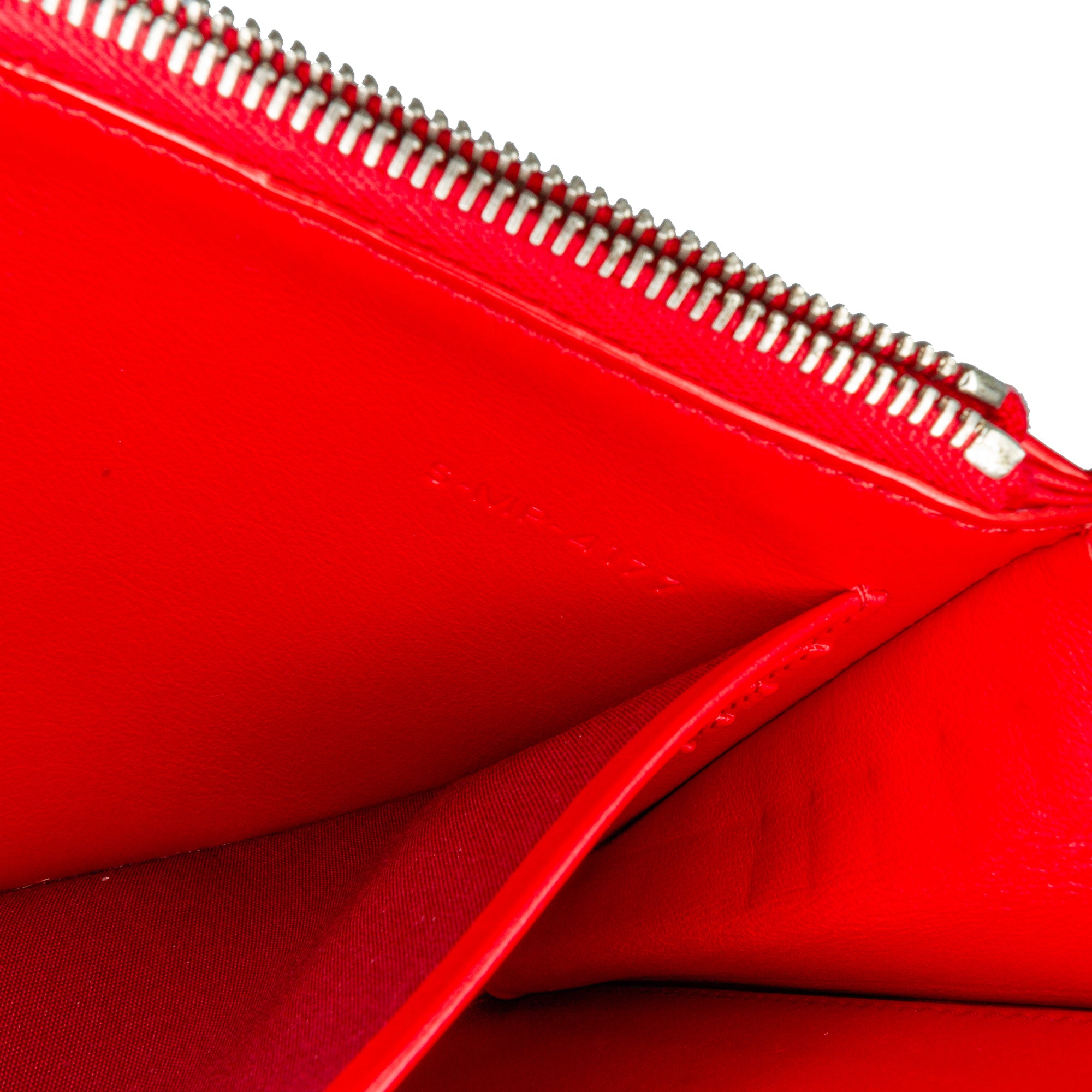 Celine | Pre-Owned Leather Frame Wallet on Chain | Red