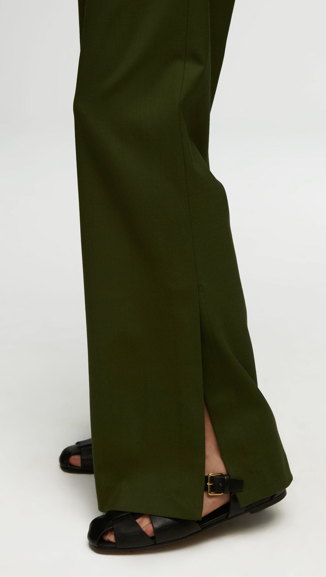 Pull-Up Pant in Seasonless Wool | Olive