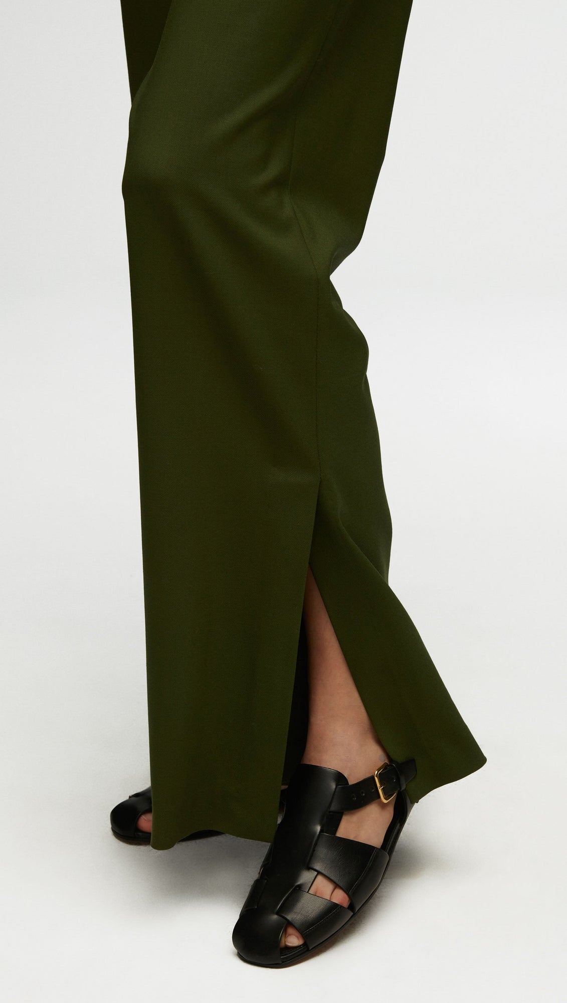 Pull-Up Pant in Seasonless Wool | Olive