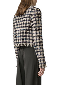 FORTE FORTE Boxy Houndstooth Tweed Jacket