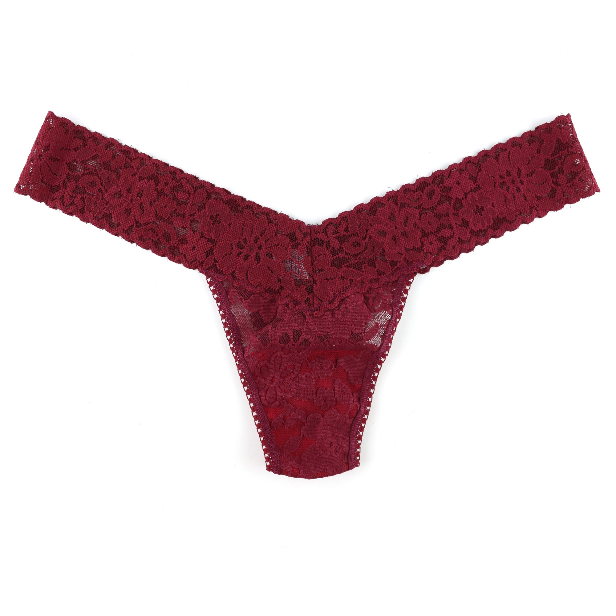 Daily Lace Low Rise Thong | Lipstick Red