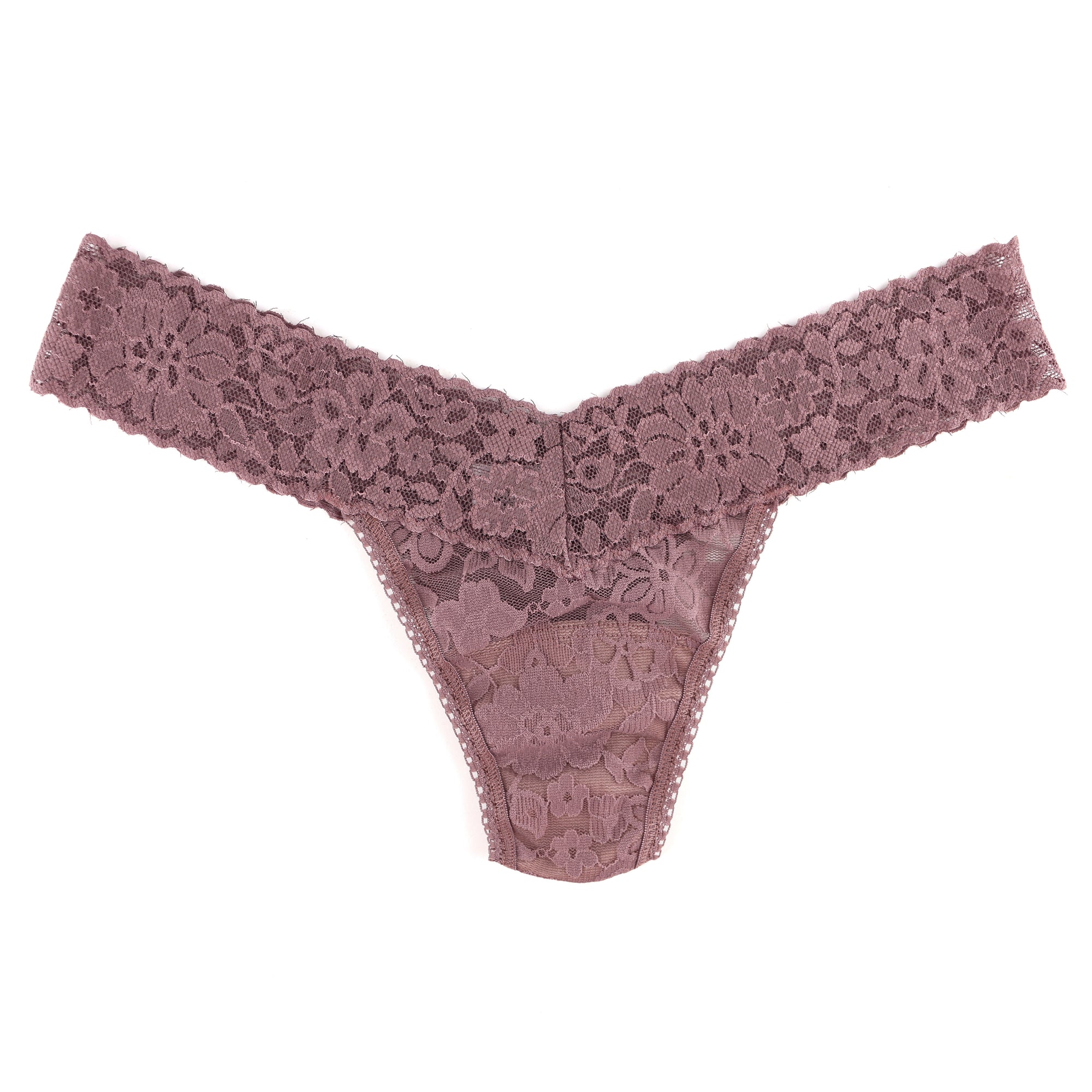 Petite Daily Lace Low Rise Thong | Allspice Brown