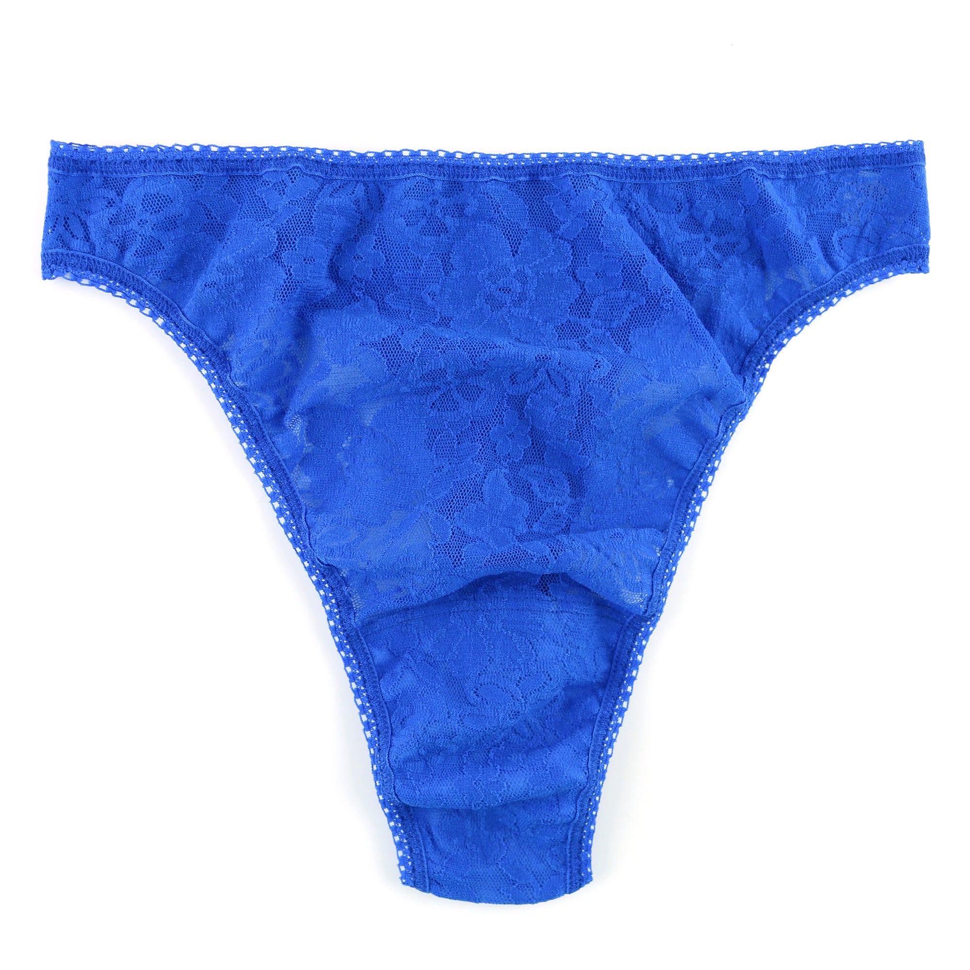 Daily Lace High-Cut Thong | Bold Blue