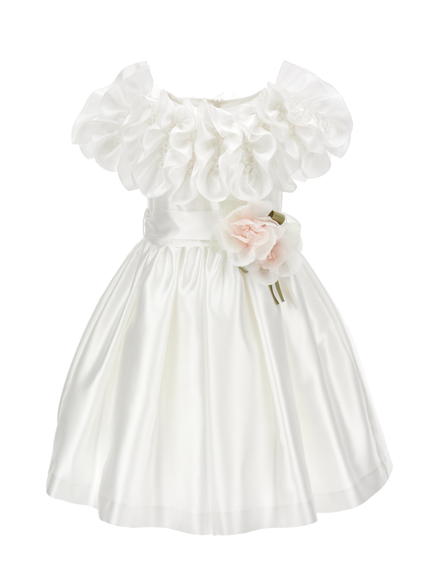 Girls | Venice Satin Dress | Cream
