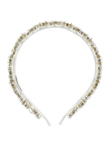 Girls | Amira Headband With Rhinestones | Cream