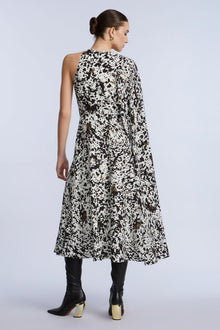 One Sleeve Midi Dress | Dotty Print