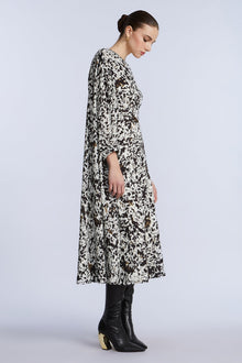 One Sleeve Midi Dress | Dotty Print