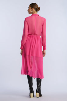 Solid Ruffle Dress | Fuchsia Purple