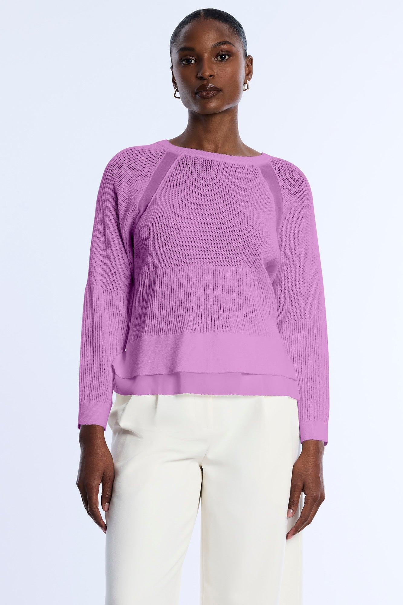 Pointelle Knit Sweater | Freesia