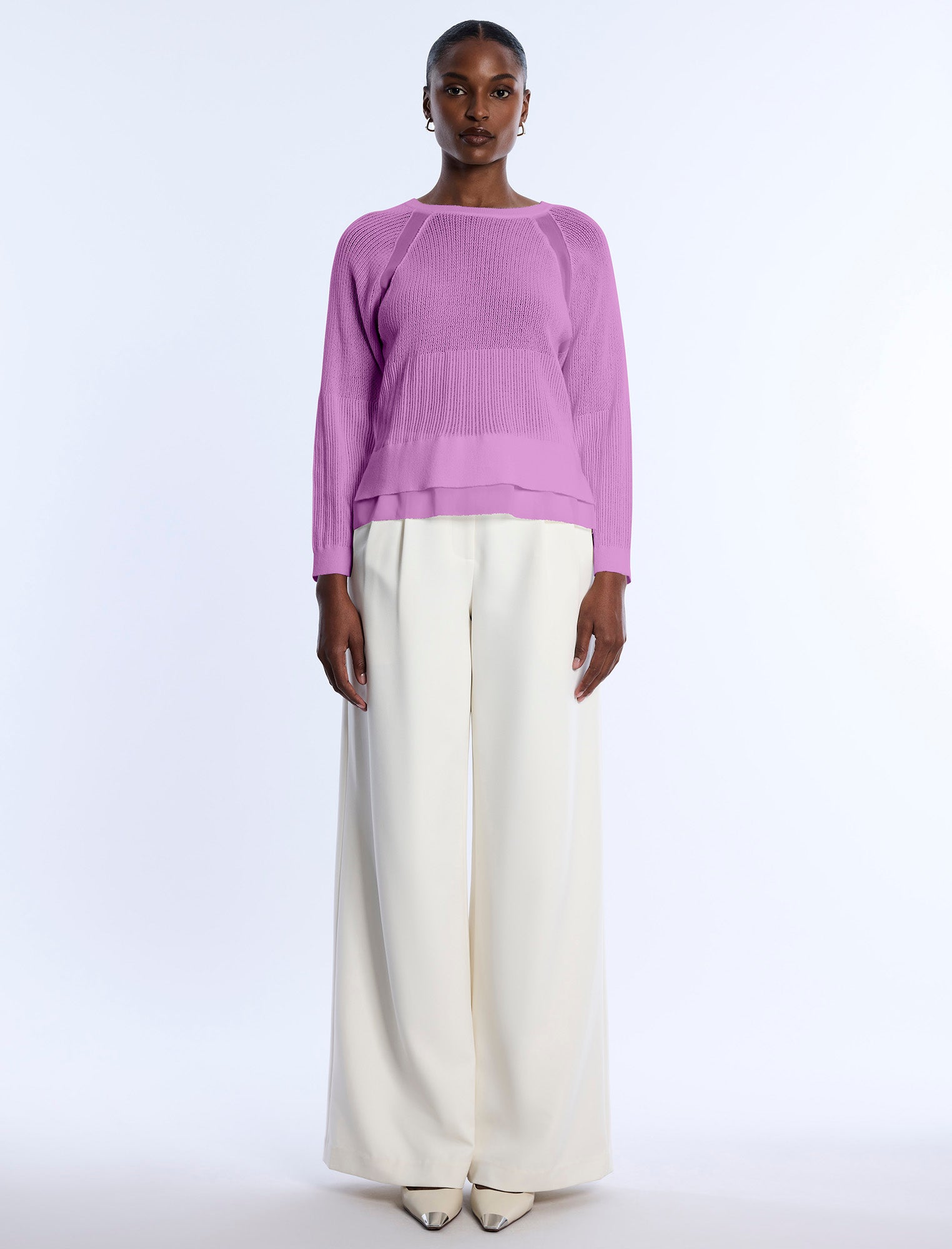 Pointelle Knit Sweater | Freesia