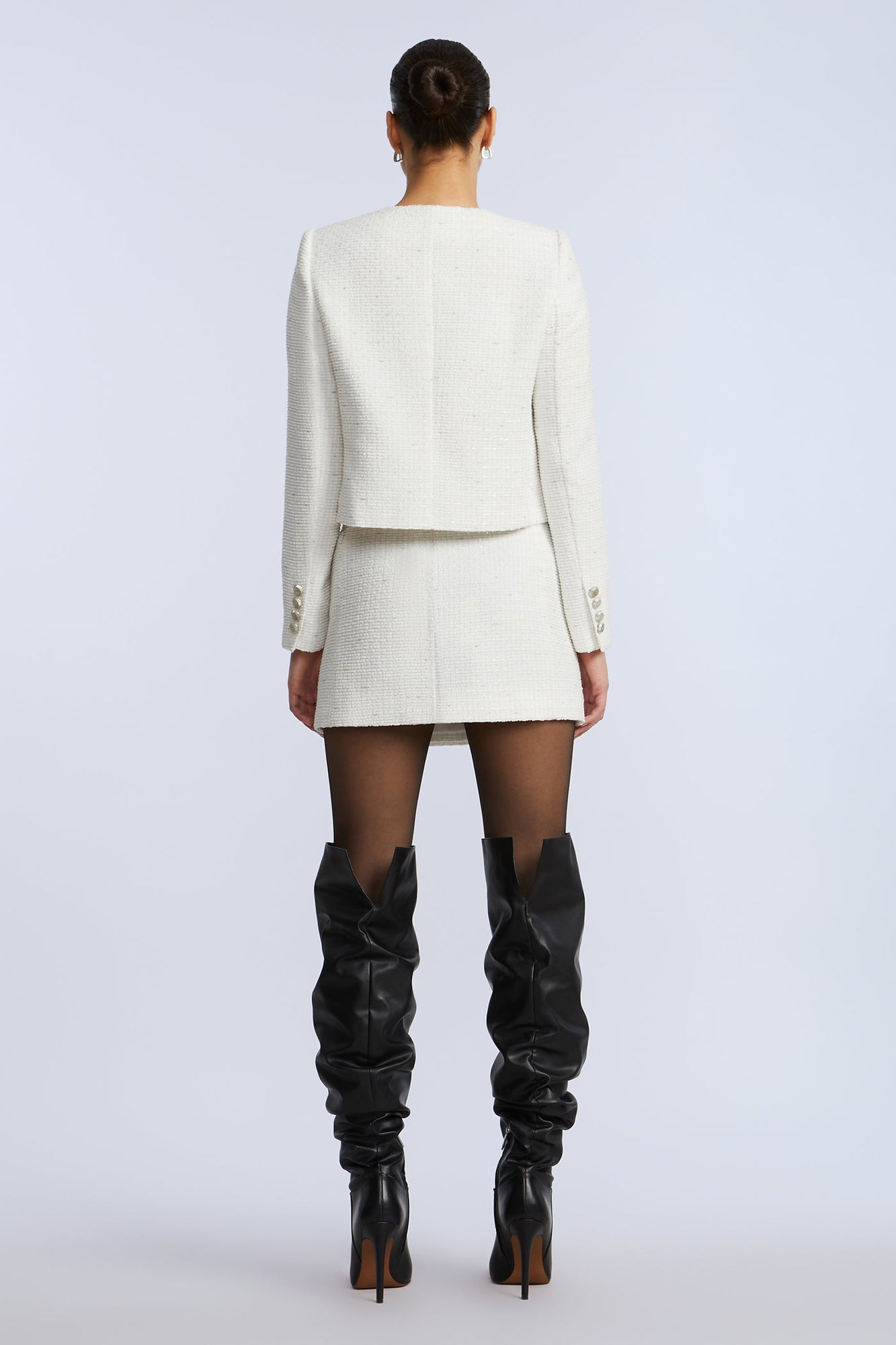 Tweed Chasseur Jacket | White