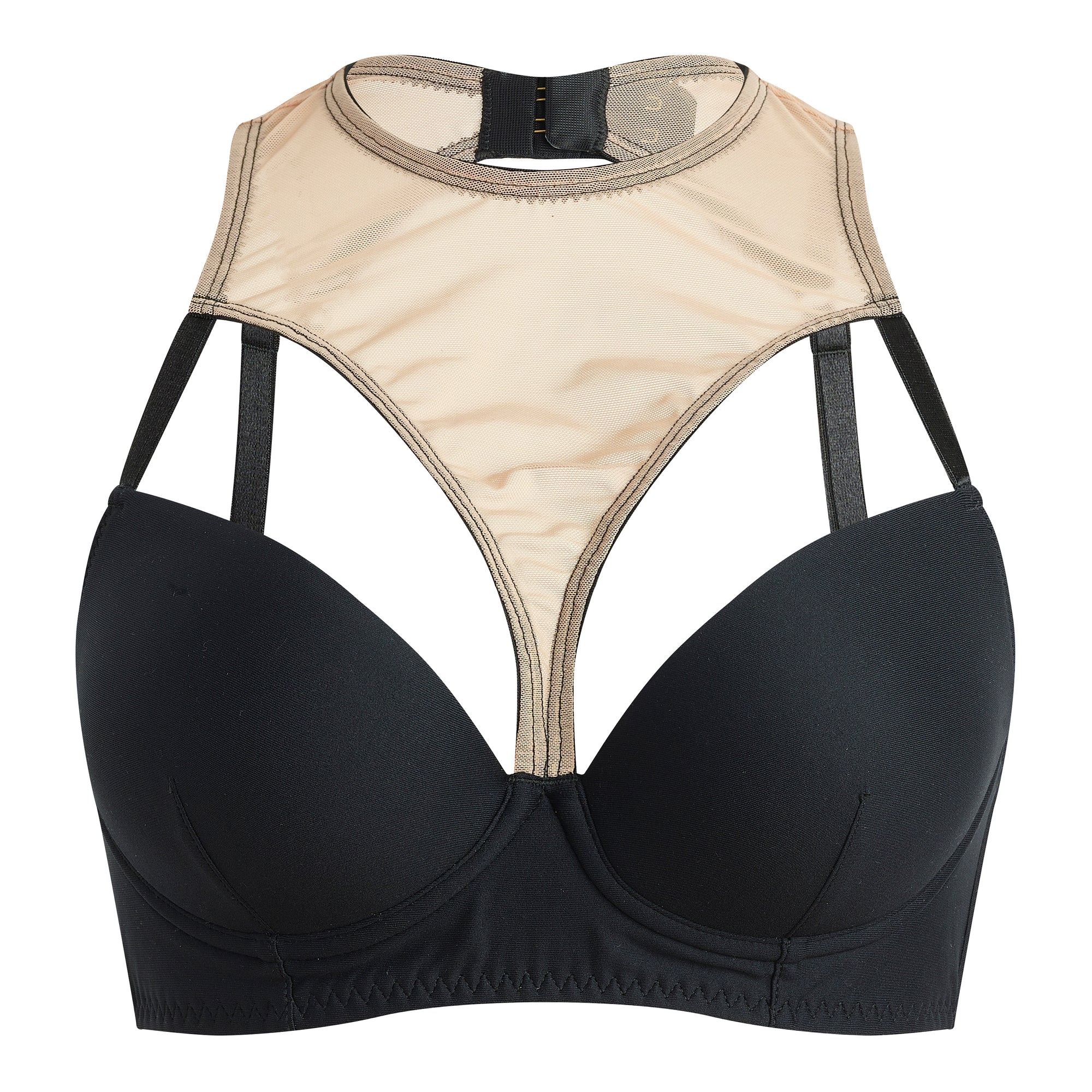 Cut Out Bra | Nude/Black