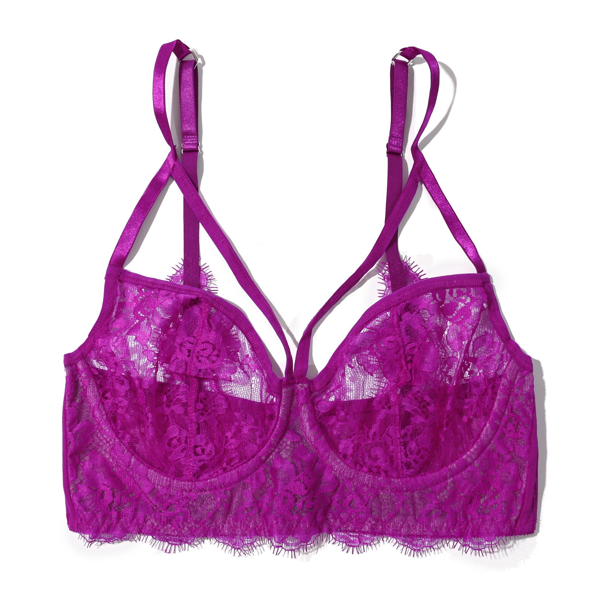 Eyelash Lace Underwire Bra | Countess Pink