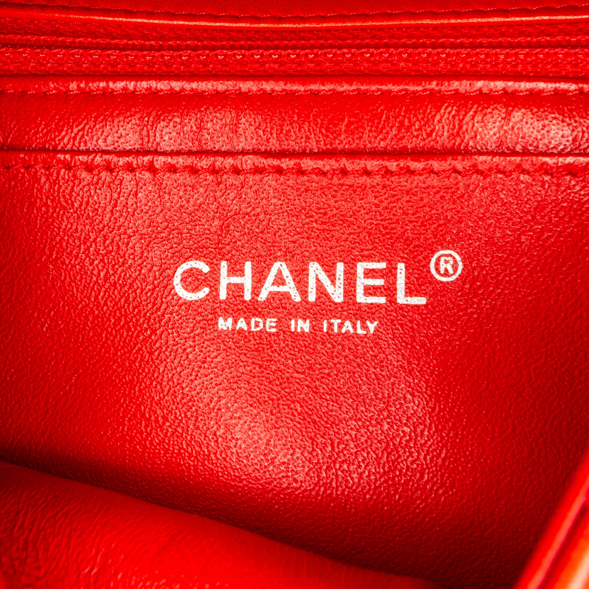 Chanel Pre-Owned New Mini Classic Lambskin Single Flap | Women | Red