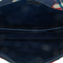 Chanel | Pre-Owned XXL Printed Canvas Airline Single Flap | Blue/Dark Blue