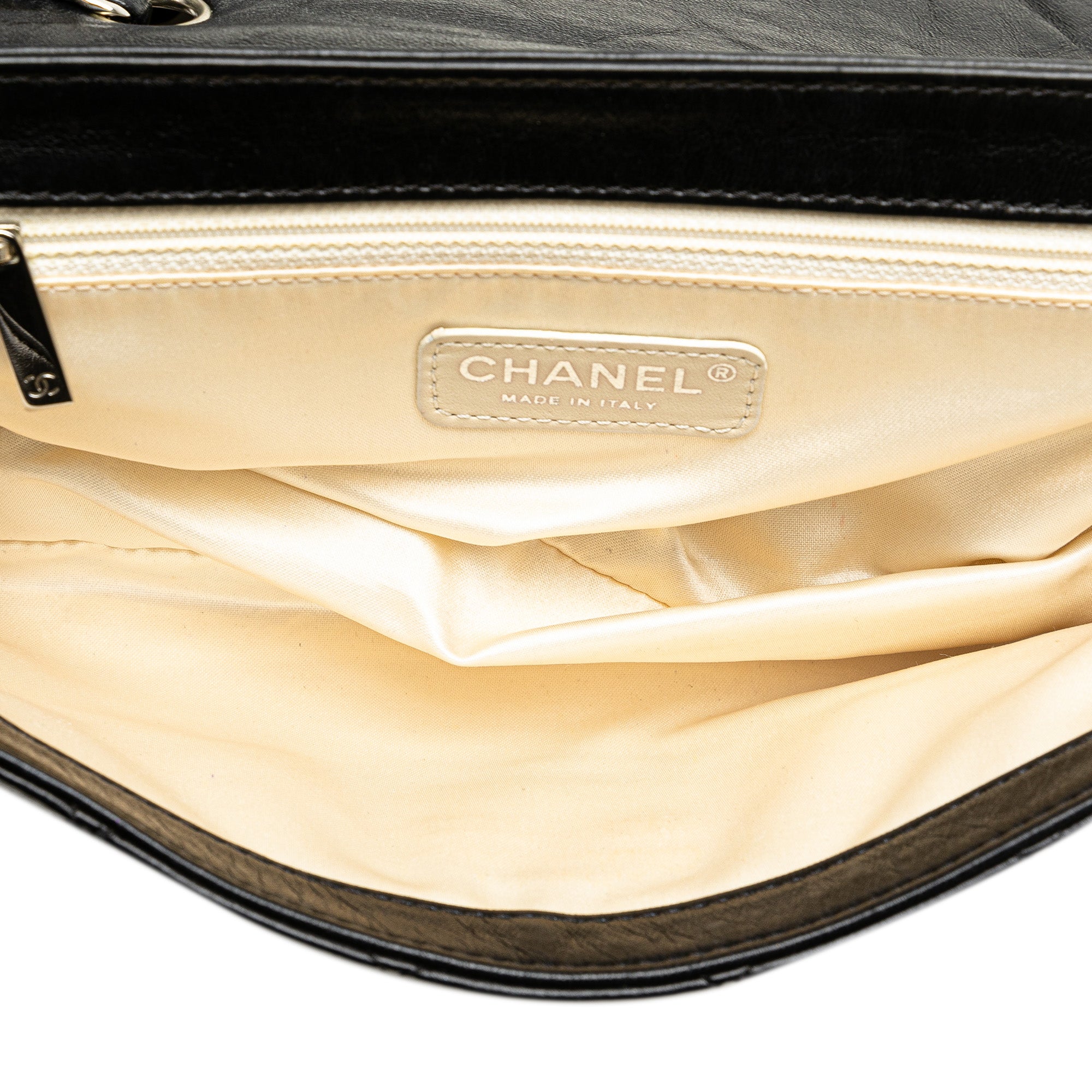 Chanel | Pre-Owned Quilted Lambskin Reissue East West Flap | BlackWhite/Ivory