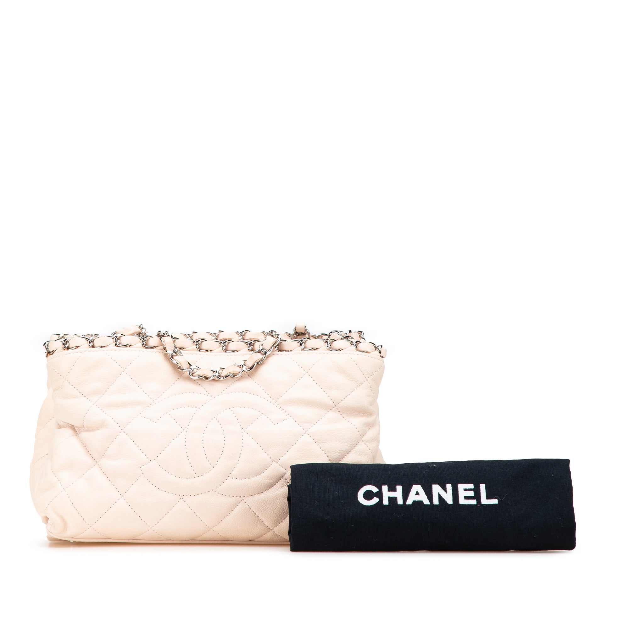 Chanel | Pre-Owned Mini Quilted Lambskin Chain Me Tote | Brown/Light Beige