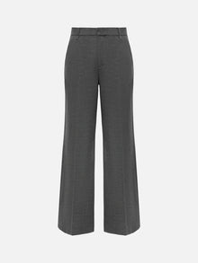 Wool Wide-Leg Pants | Grey