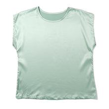 Satin Sleep Cap Sleeve Tee | Green Tea