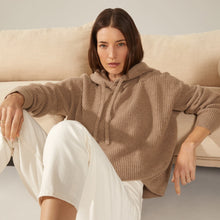 Womens | Josie Chunky Cashmere Hoodie | Brown