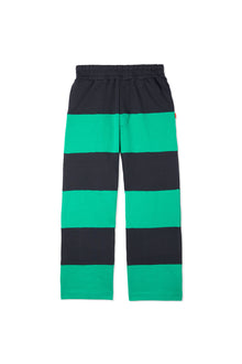 Panel Elastic Pants | Unisex | Green x Midnight Blue