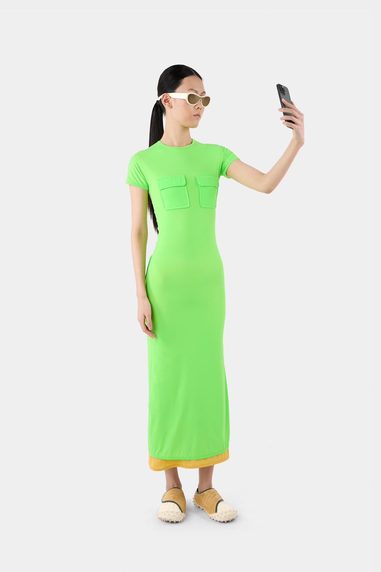 Pockets Dress | Women | Fluo Green