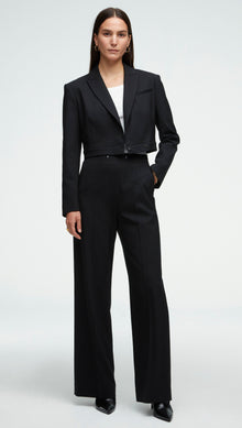 Tailored Jumpsuit in Seasonless Wool | Black