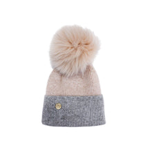 Two Toned Angora Hat Pink With Grey | Grey