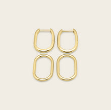 Womens | Convertible Paperclip Dangle Hoops | 18K Gold Vermeil