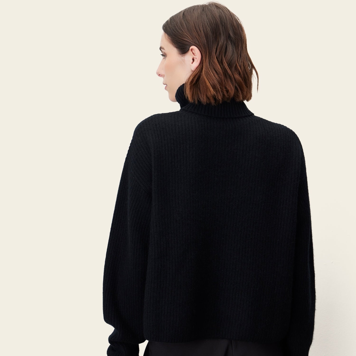 Womens | Ellie Chunky Cashmere Turtleneck | Black