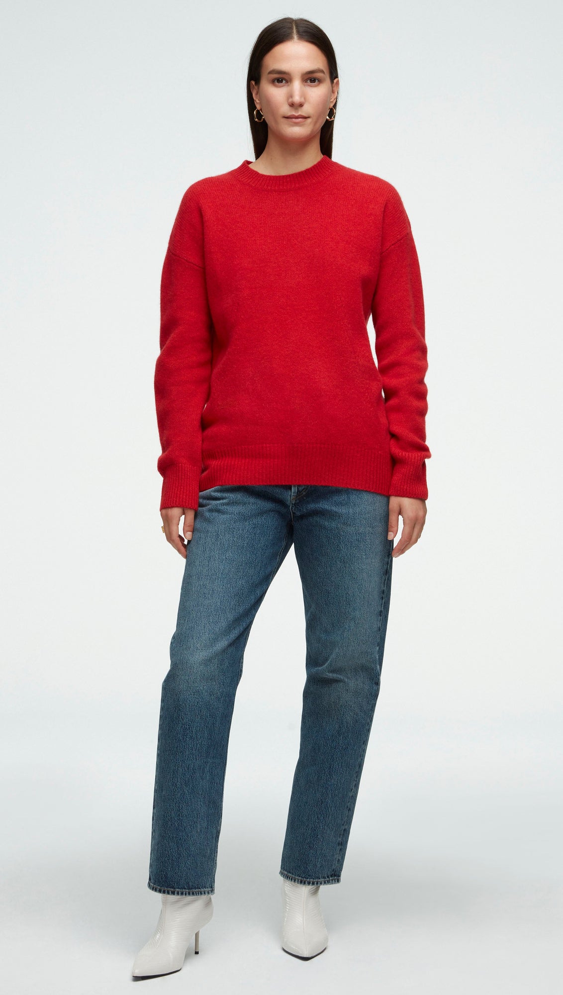 Oversized Sweater in Wool-Cashmere | Red