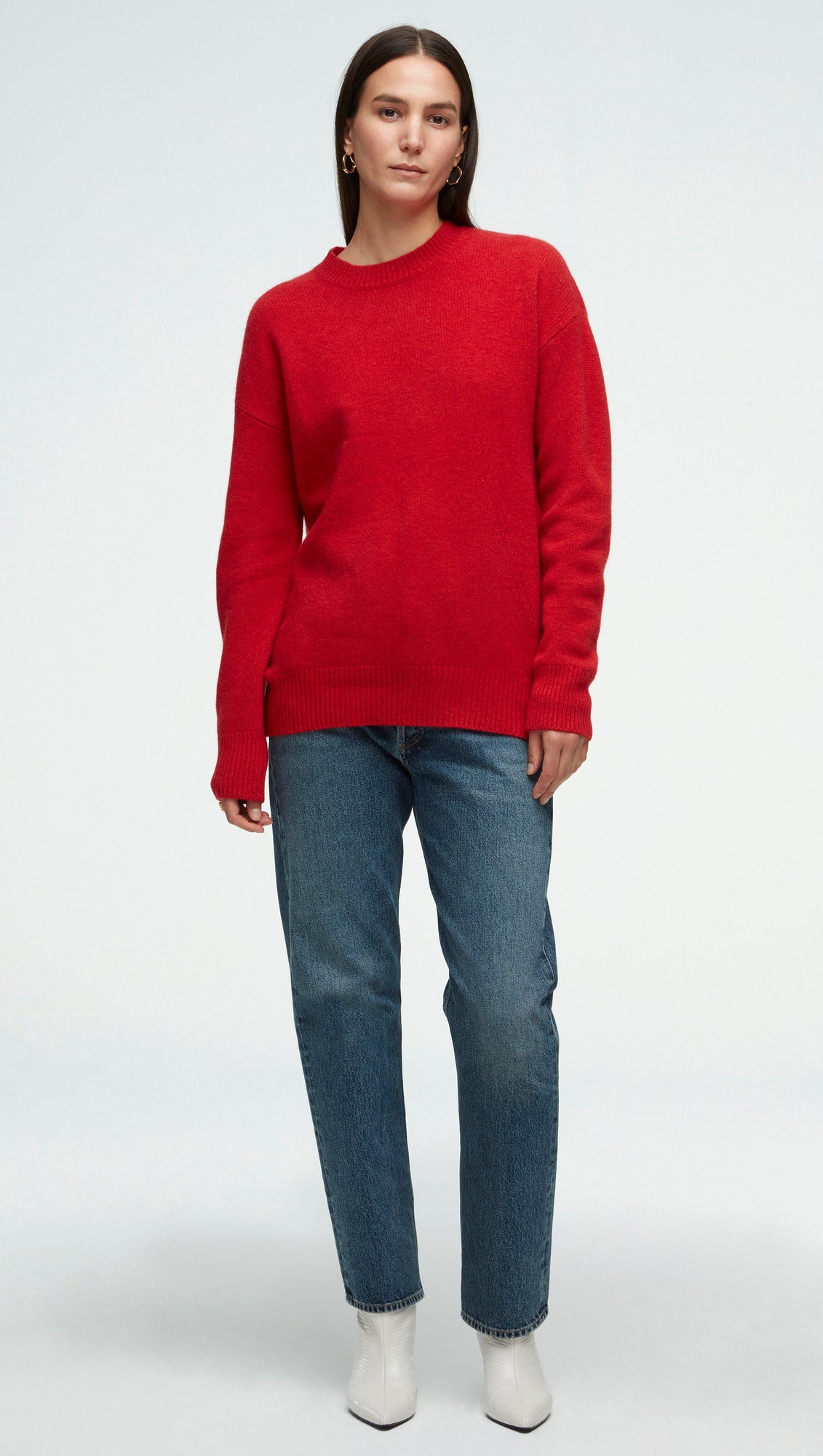 Oversized Sweater in Wool-Cashmere | Red