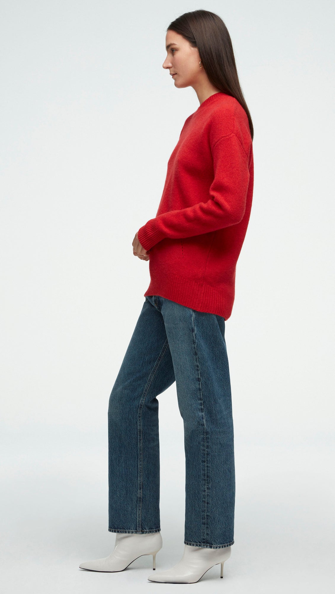 Oversized Sweater in Wool-Cashmere | Red