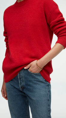 Oversized Sweater in Wool-Cashmere | Red