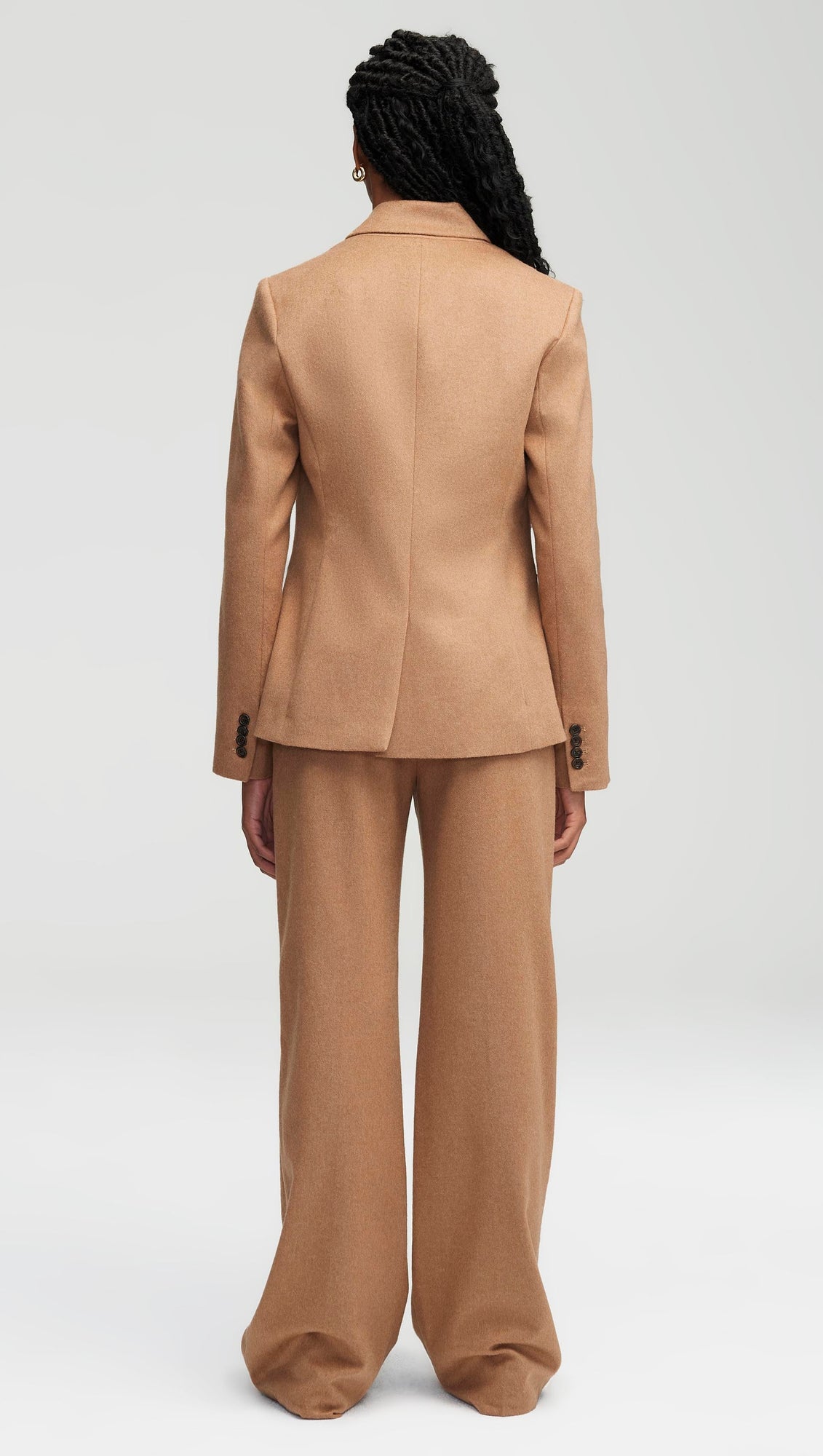 Patch Pocket Blazer in Textured Wool | Camel