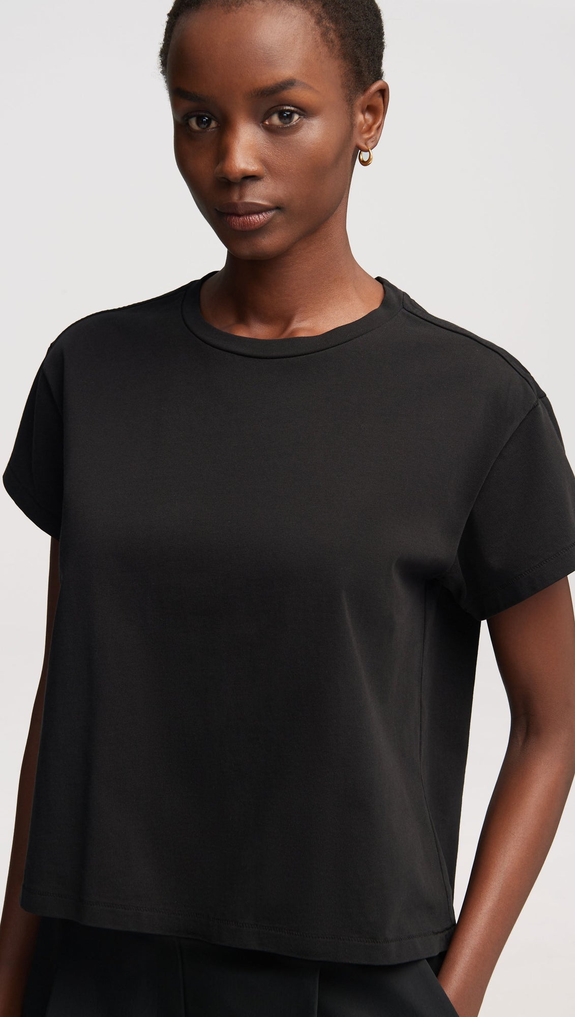 Shrunken Tee in Cotton Jersey | Black