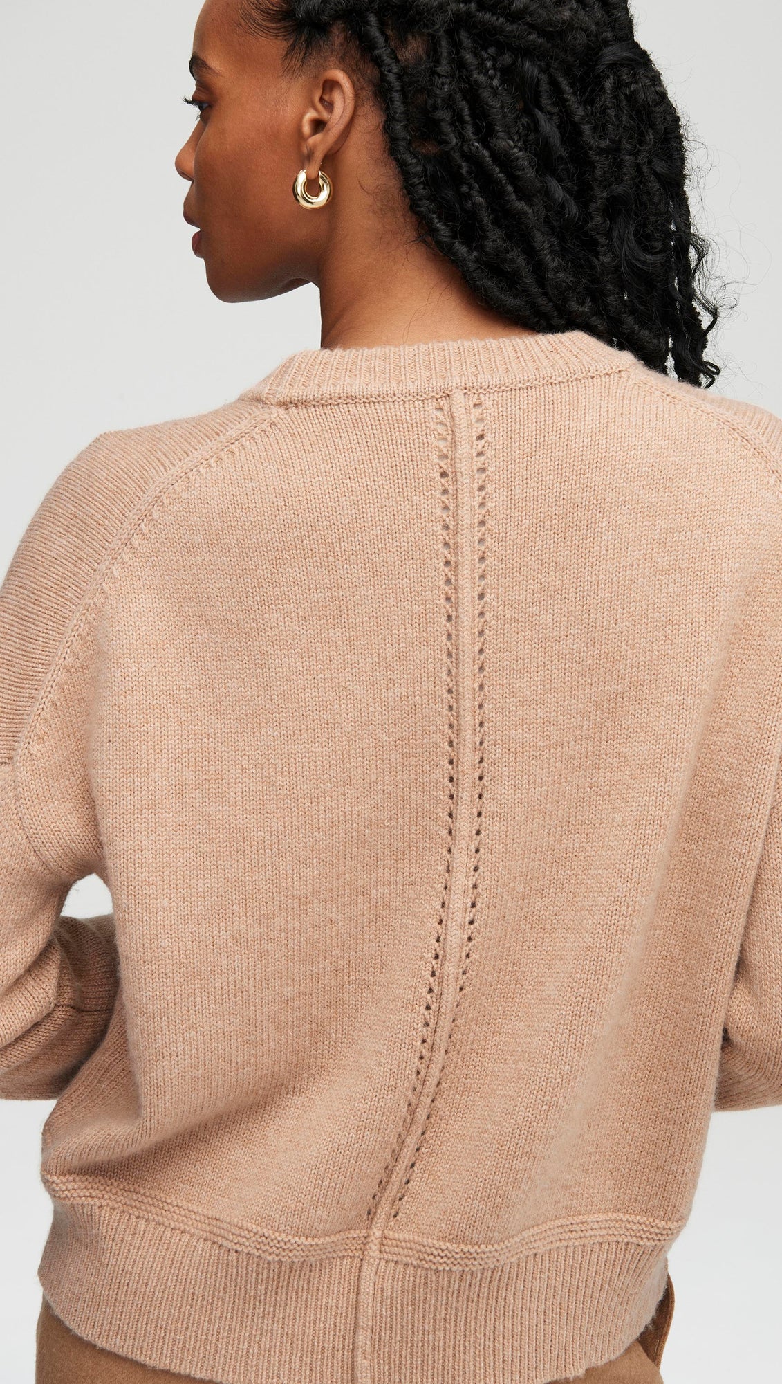 Everyday Boxy Crew in Wool-Cashmere | Camel