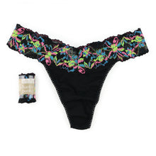 Cotton Original Rise Thong | Black-Multi