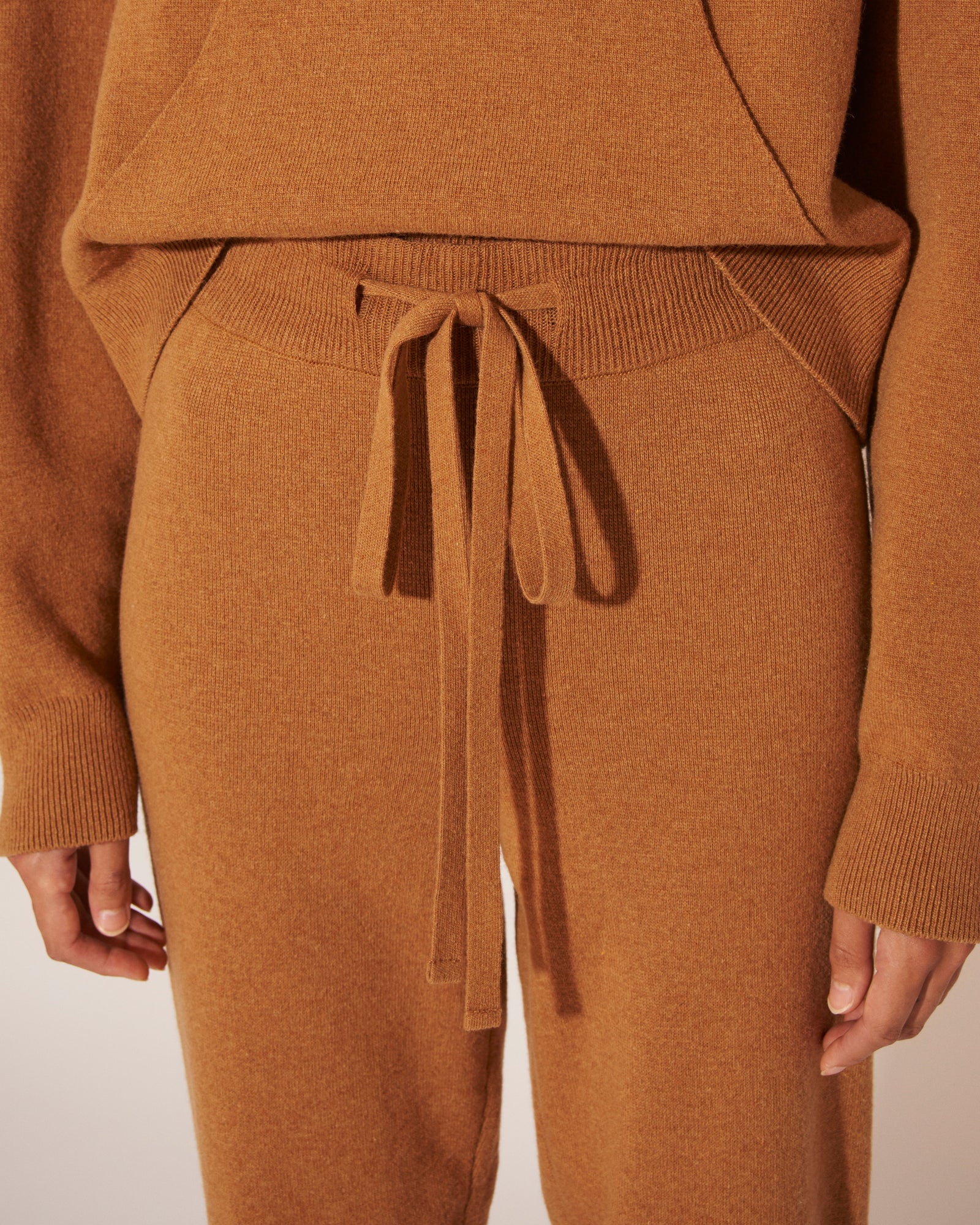 Ylia Cashmere-Blend Track Pants | Camel