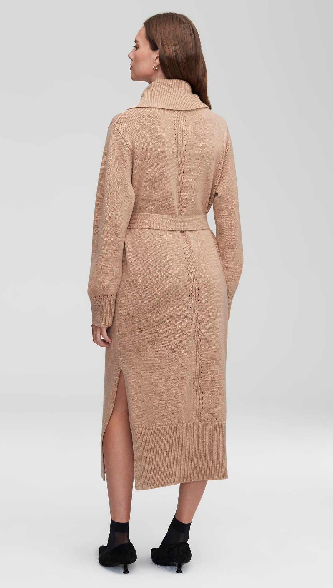 Turtleneck Dress in Wool-Cashmere | Camel