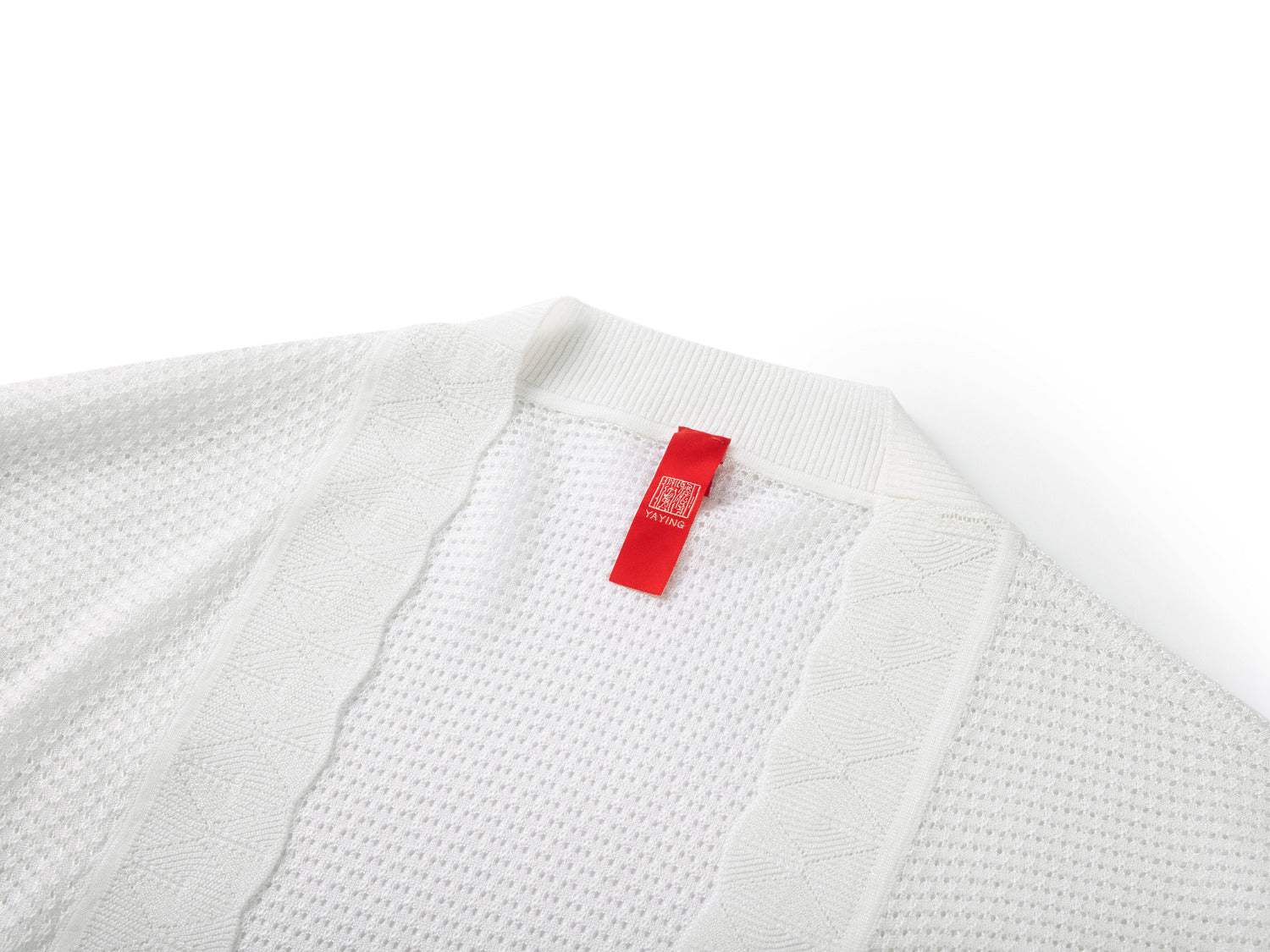 Knit Cardigan with Silk Blend | White