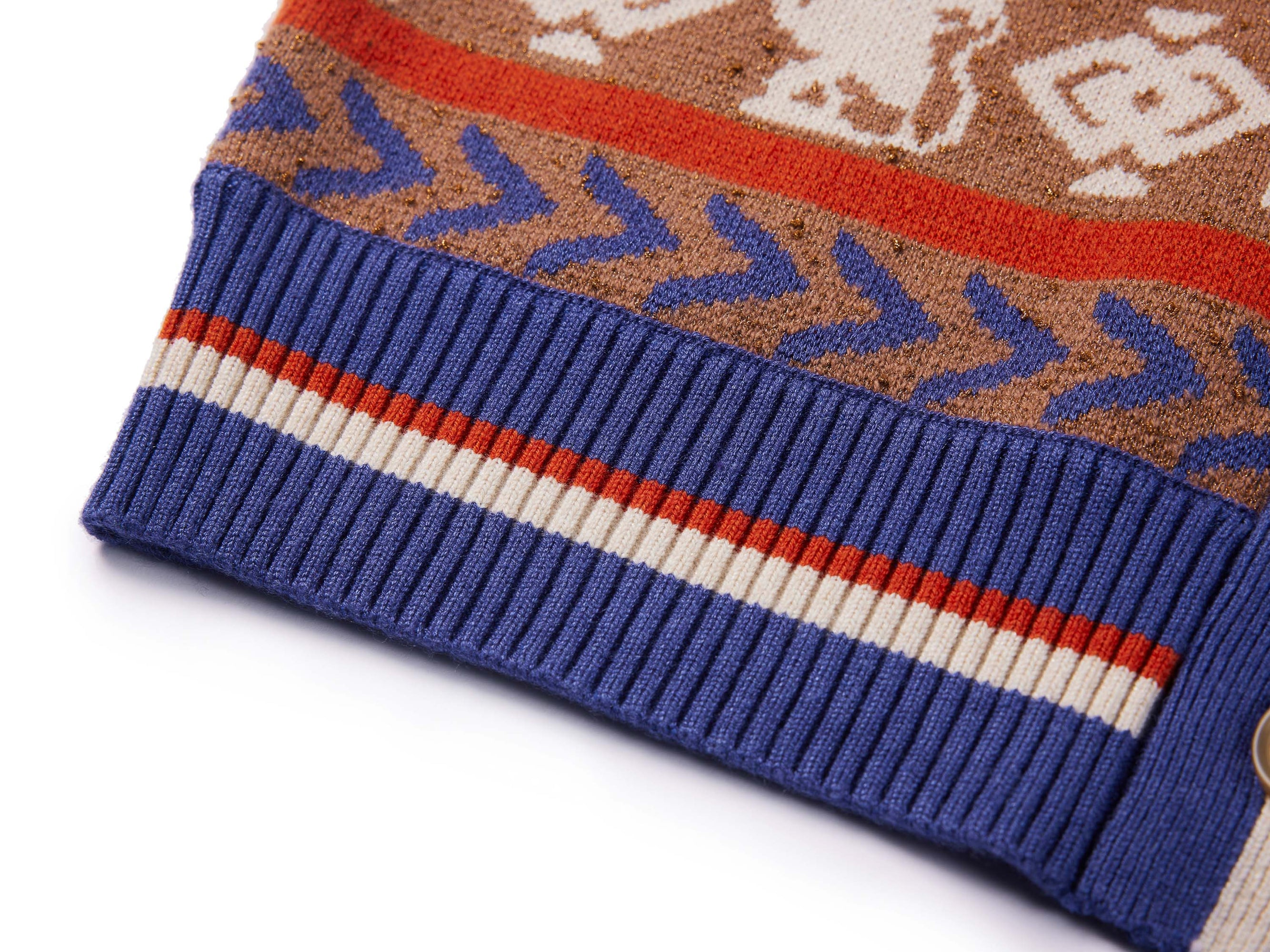 Printed Knit Sweater | Orange
