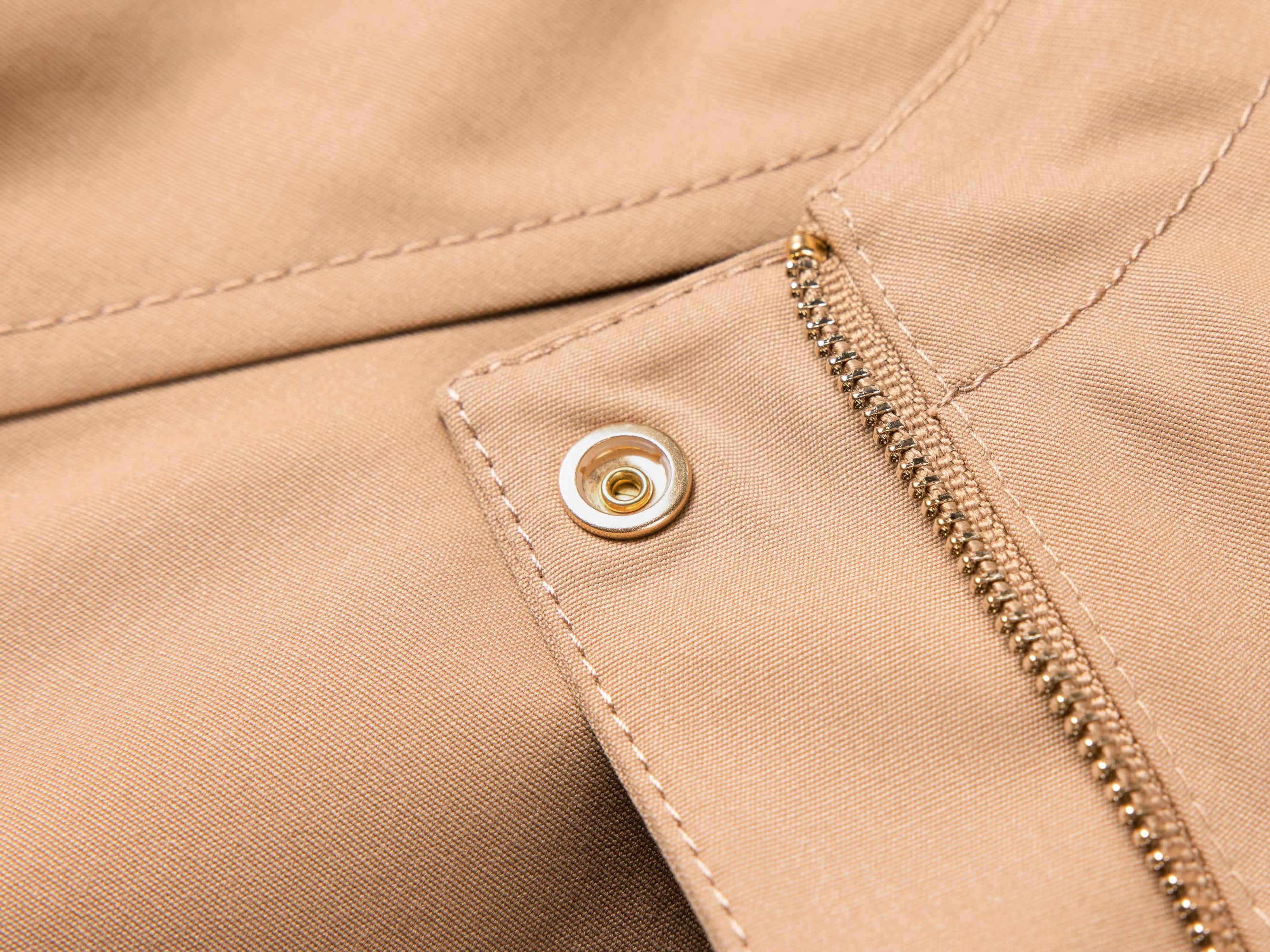hooded trench coat | Beige